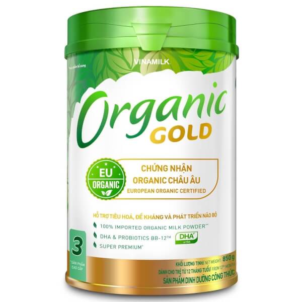 Combo 2 lon Sữa Vinamilk Organic Gold 3 850g (Từ 12 tháng)