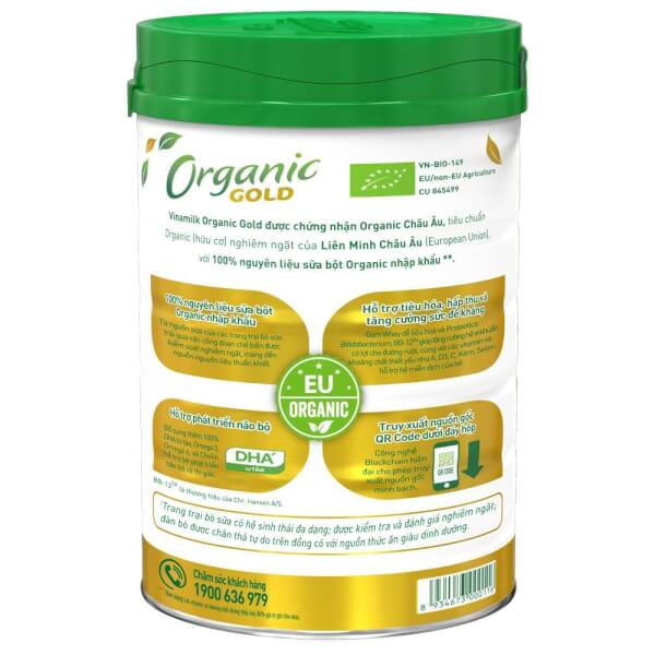 Combo 2 lon Sữa Vinamilk Organic Gold 3 850g (Từ 12 tháng)