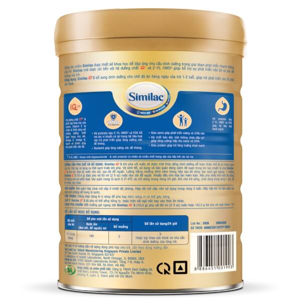Combo 2 lon Sữa Similac Eye-Q số 3 900g (1-2 tuổi)
