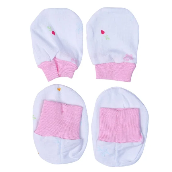 Bộ bao tay chân sơ sinh bo CF I128005 (Hồng)