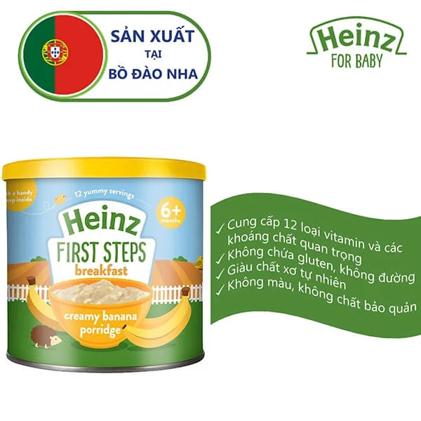 Cháo kem Chuối - Heinz Creamy Banana Porridge (bé trên 6 tháng)