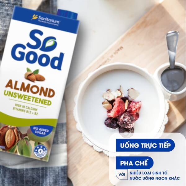 Sữa hạnh nhân không đường SO GOOD 1L