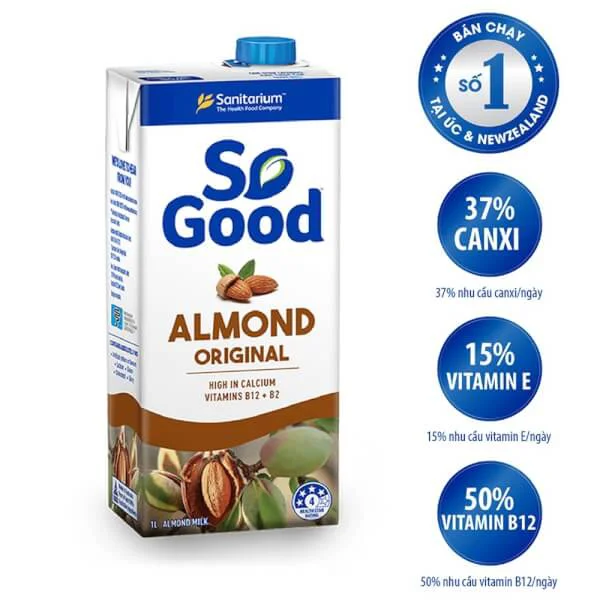 Sữa hạnh nhân SO GOOD 1L