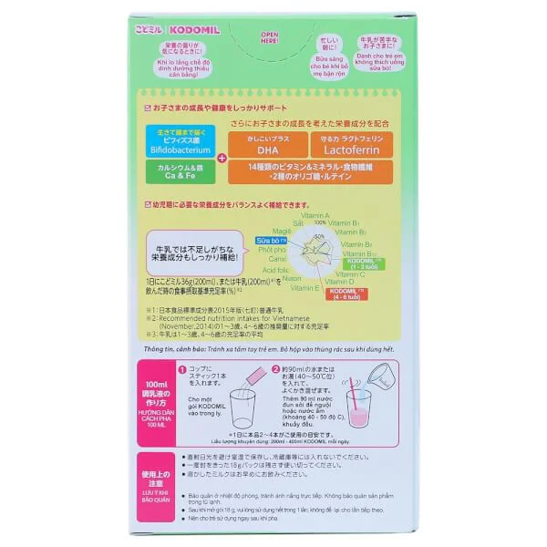 Sữa Morinaga số 3 216g hương dâu (Kodomil, trên 3 tuổi)