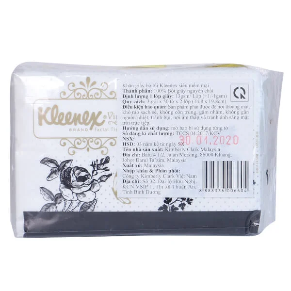 Khăn giấy bỏ túi Kleenex 50 tờ x 3gói