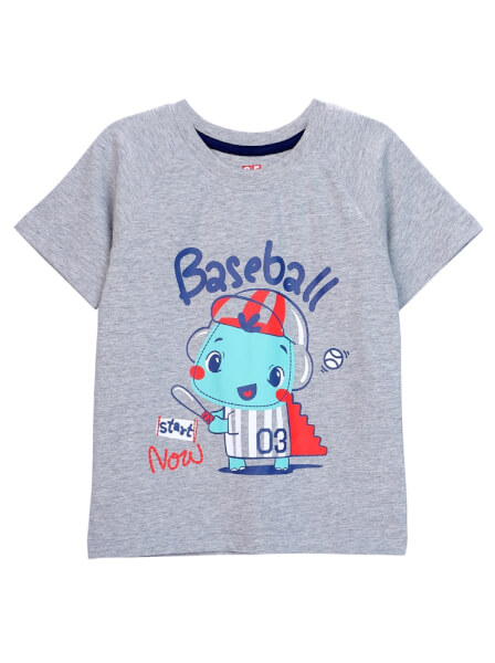 Bộ áo quần mặc nhà bé trai ngắn CF B0820012 (5-6Y,Xám)