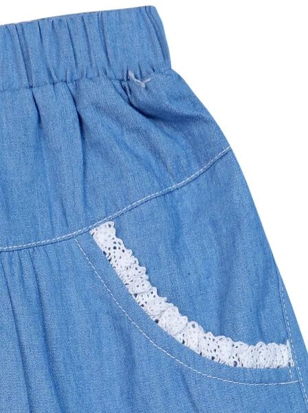 Quần jeans bé gái ngắn CF G0720009 (Xanh)