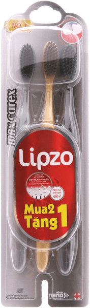 Bộ 2 bàn chải Lipzo max carex + 1 bàn chải tặng cùng loại