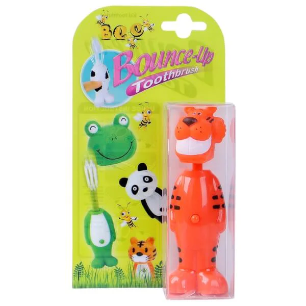 Bàn chải Bee bật nắp hình chú hổ (cam)