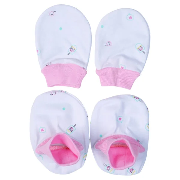 Bộ bao tay chân sơ sinh bo CF I128010 (NB,Hồng)