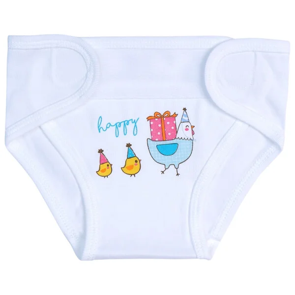 Tã vải sơ sinh dán 5 cái HELLO B&B I0220001 (cỡ S/M,Trắng)