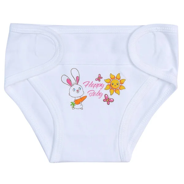 Tã vải sơ sinh dán 5 cái HELLO B&B I0220001 (cỡ S/M,Trắng)