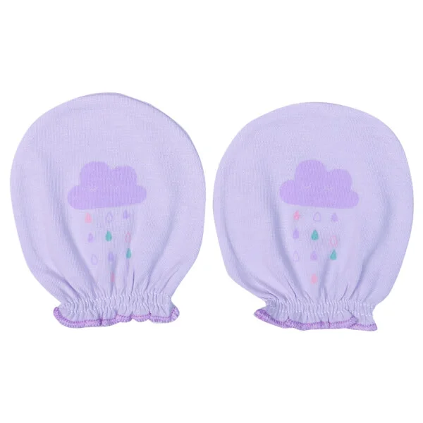 Bao tay sơ sinh thun 2 đôi CF I0420011 (NB,Tím)