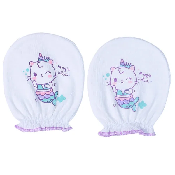 Bao tay sơ sinh thun 2 đôi CF I0420011 (NB,Tím)