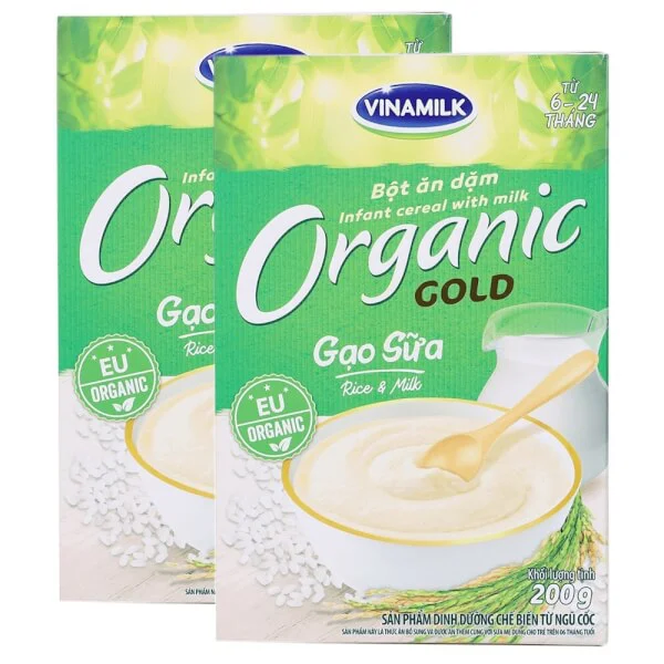 Combo 2 Bột ăn dặm gạo sữa - Vinamilk Organic Gold 200g