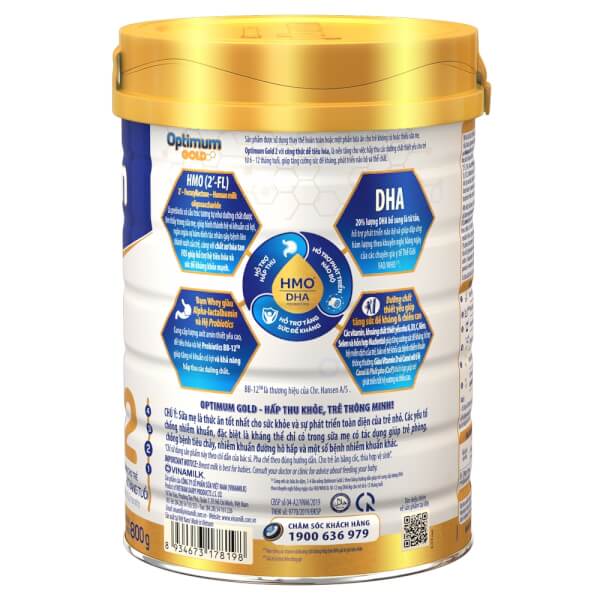 Sữa Vinamilk Optimum Gold 2 800g (6-12 tháng)