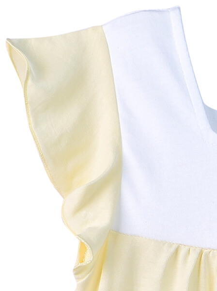 Đầm thun mặc nhà bé gái CF G0920001 (Vàng)