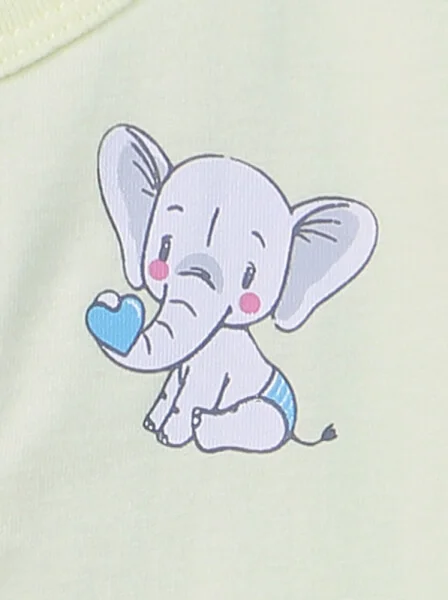 Áo sơ sinh cài giữa tay ngắn HELLO B&B I0320016 (NB/3M/6M,Vàng)