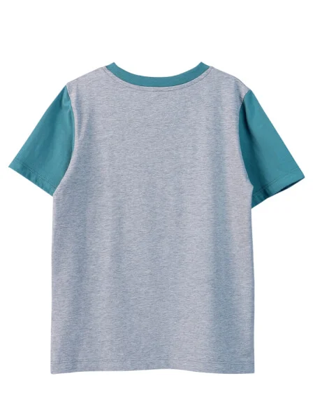 Bộ áo quần thun mặc nhà bé trai ngắn CF B1020029 (Xám)