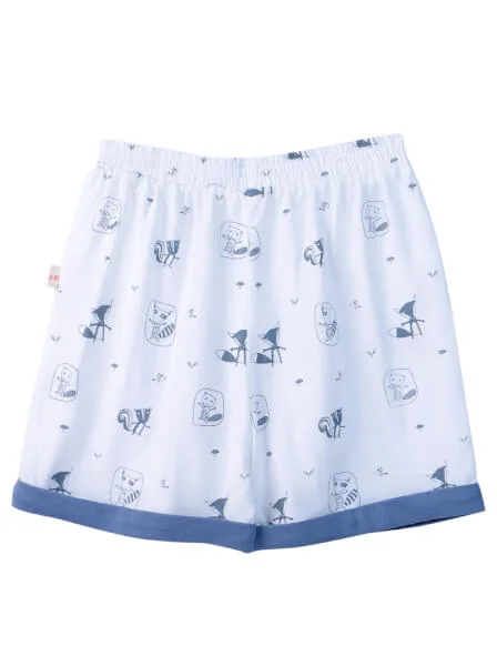 Bộ áo quần thun mặc nhà bé trai ngắn CF B0920002 (Trắng)