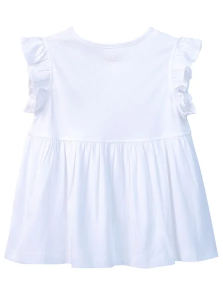 Bộ áo quần thun mặc nhà bé gái ngắn CF G1020040 (1-6 Tuổi,Trắng)