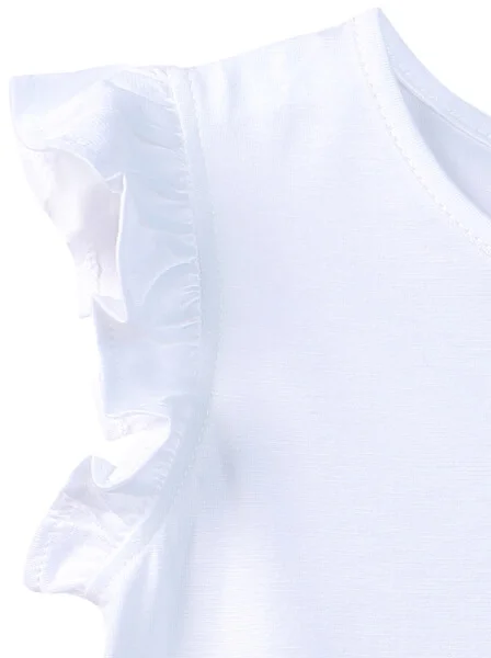 Bộ áo quần thun mặc nhà bé gái ngắn CF G1020040 (1-6 Tuổi,Trắng)