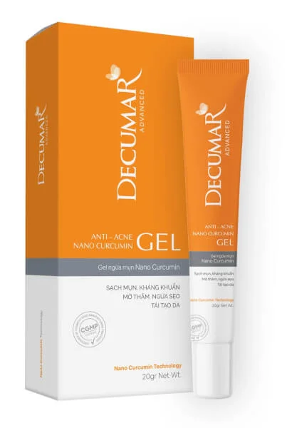 Gel ngừa mụn Nano Curcumin Decumar 20g