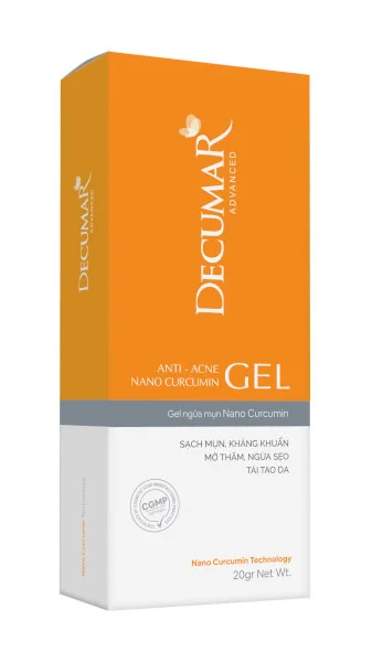 Gel ngừa mụn Nano Curcumin Decumar 20g