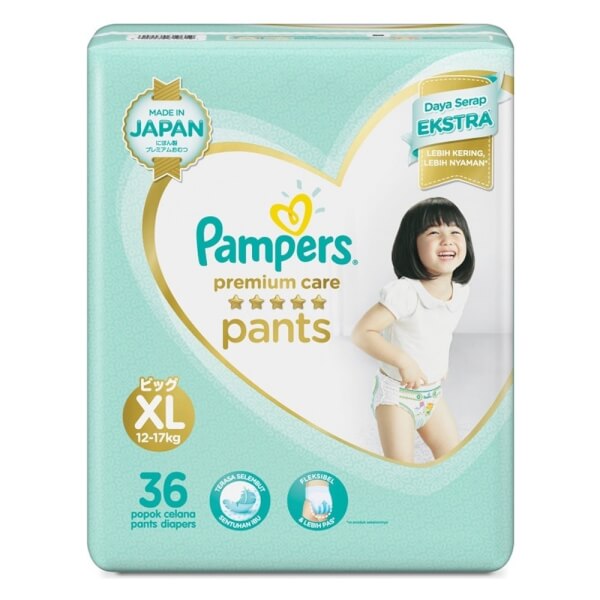 Combo 2 gói Bỉm tã quần Pampers Nhật size XL 36 miếng (12-22kg, New)