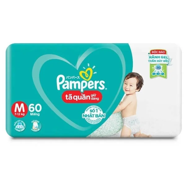 Bỉm tã quần Pampers giữ dáng size M 60 miếng (7-12kg)