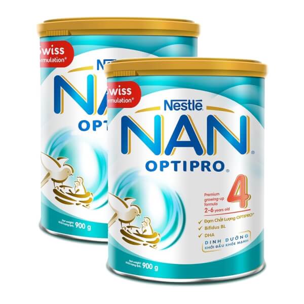 Combo 2 lon Sữa Nan Optipro 4 900g (2-6 tuổi)