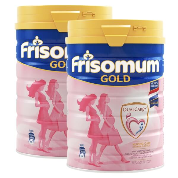 Combo 2 lon Sữa bầu Friso Mum Gold 400g hương cam