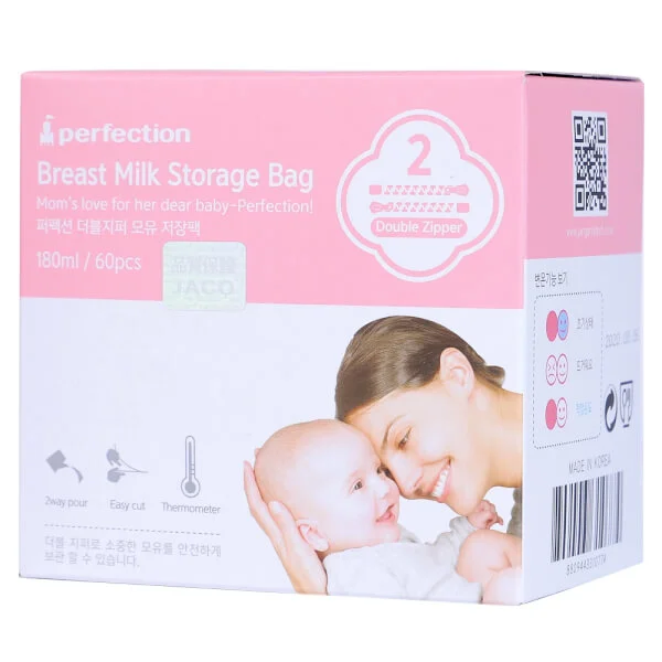 Combo 2 Túi trữ sữa cảm ứng nhiệt Perfection 180ml (60 túi/ hộp)