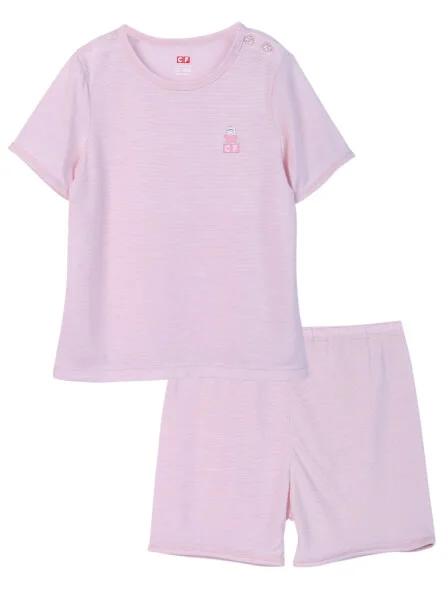 Bộ sơ sinh ngắn kháng khuẩn CF I0920005 (12M/18M/24M,Hồng nhạt)