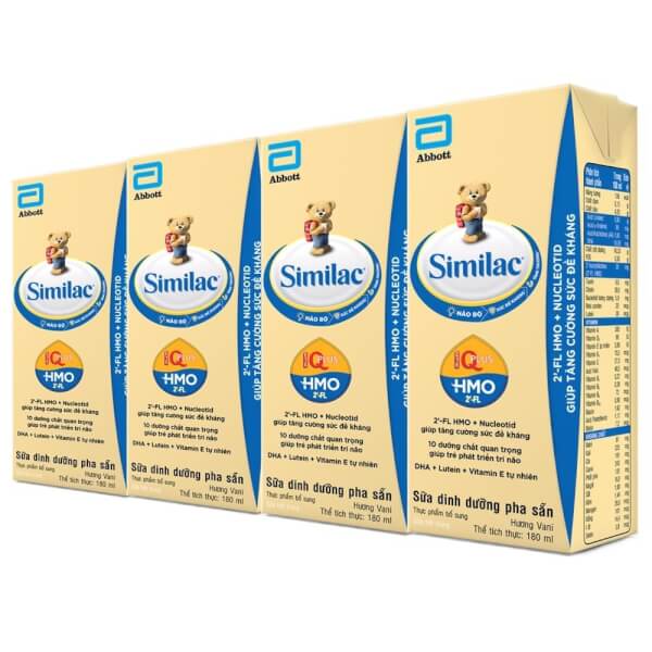 Thùng Thực phẩm bổ sung Sữa tiệt trùng Similac Eye-Q 180ml (Lốc 4 hộp mới) - 12 lốc