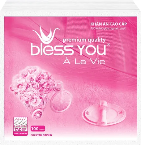 Khăn ăn cao cấp Bless You À la vie bịch 100 tờ