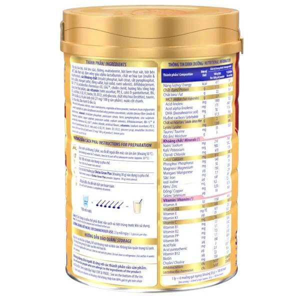 Sữa Dielac Grow Plus tổ yến 3+ 850g (trên 3 tuổi)