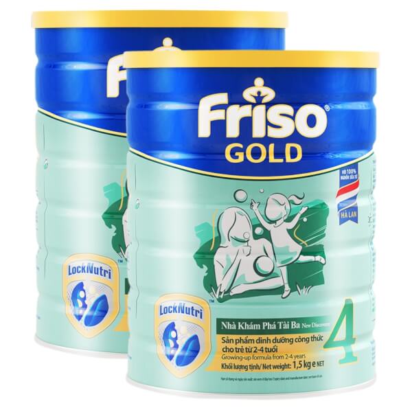 Combo 2 lon Sữa Friso Gold số 4 1.5kg (2-4 tuổi)