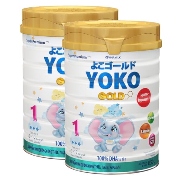 Combo 2 lon Sữa Vinamilk Yoko Gold 1 850g (0-1 tuổi)