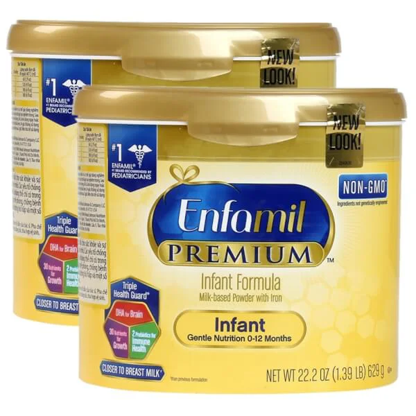 Combo 2 lon Sữa bột Enfamil Premium Infant Formula, 629g