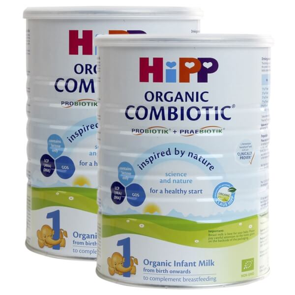 Combo 2 lon Sữa Hipp 1 Combiotic Organic Infant 800g (0-6 tháng)