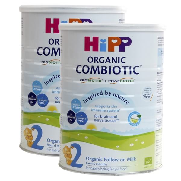 Combo 2 lon Sữa Hipp 2 Combiotic Organic Follow-on 800g (6-12 tháng)