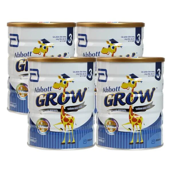 Combo 4 lon Sữa Abbott Grow 3 900g (1-2 tuổi)