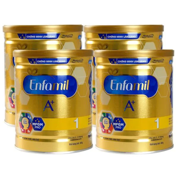 Combo 4 lon Sữa Enfamil A+ 1 400g (0-6 tháng)