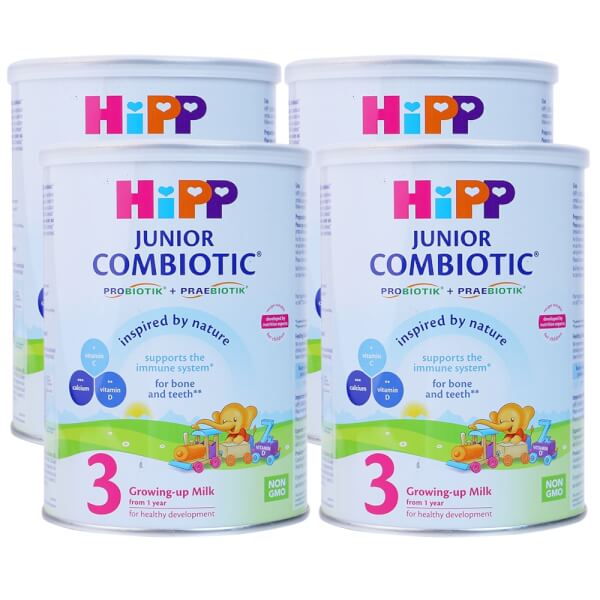 Combo 4 lon Sữa Hipp 3 Growing - up Combiotic 350g (từ 12 tháng)