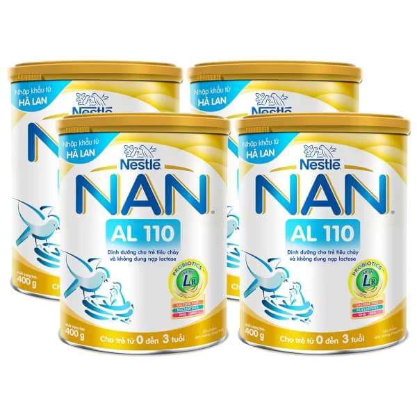 Combo 4 lon Sữa Nan AL 110 400g (0-3 tuổi)