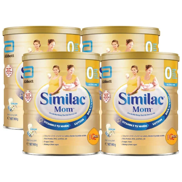 Combo 4 lon Sữa bầu Similac Mom 900g hương Vani