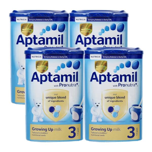 Combo 4 lon Sữa Aptamil Anh số 3 900g (1-2 tuổi)