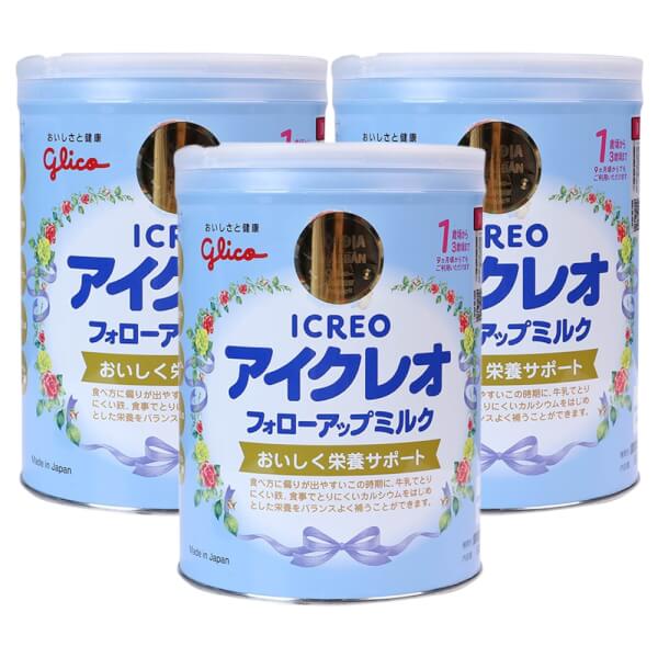 Combo 3 Sữa Glico Icreo số 1 820g (9-36 tháng)