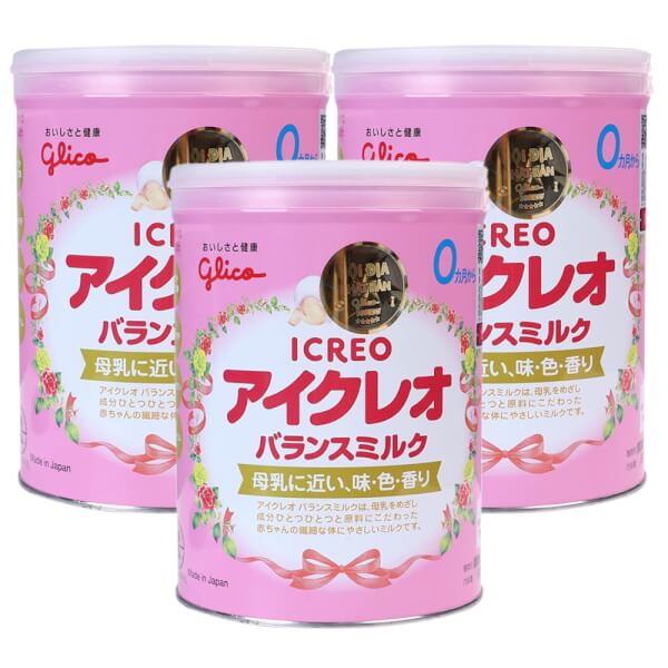 Combo 3 Sữa Glico Icreo số 0 800g (0-12 tháng)